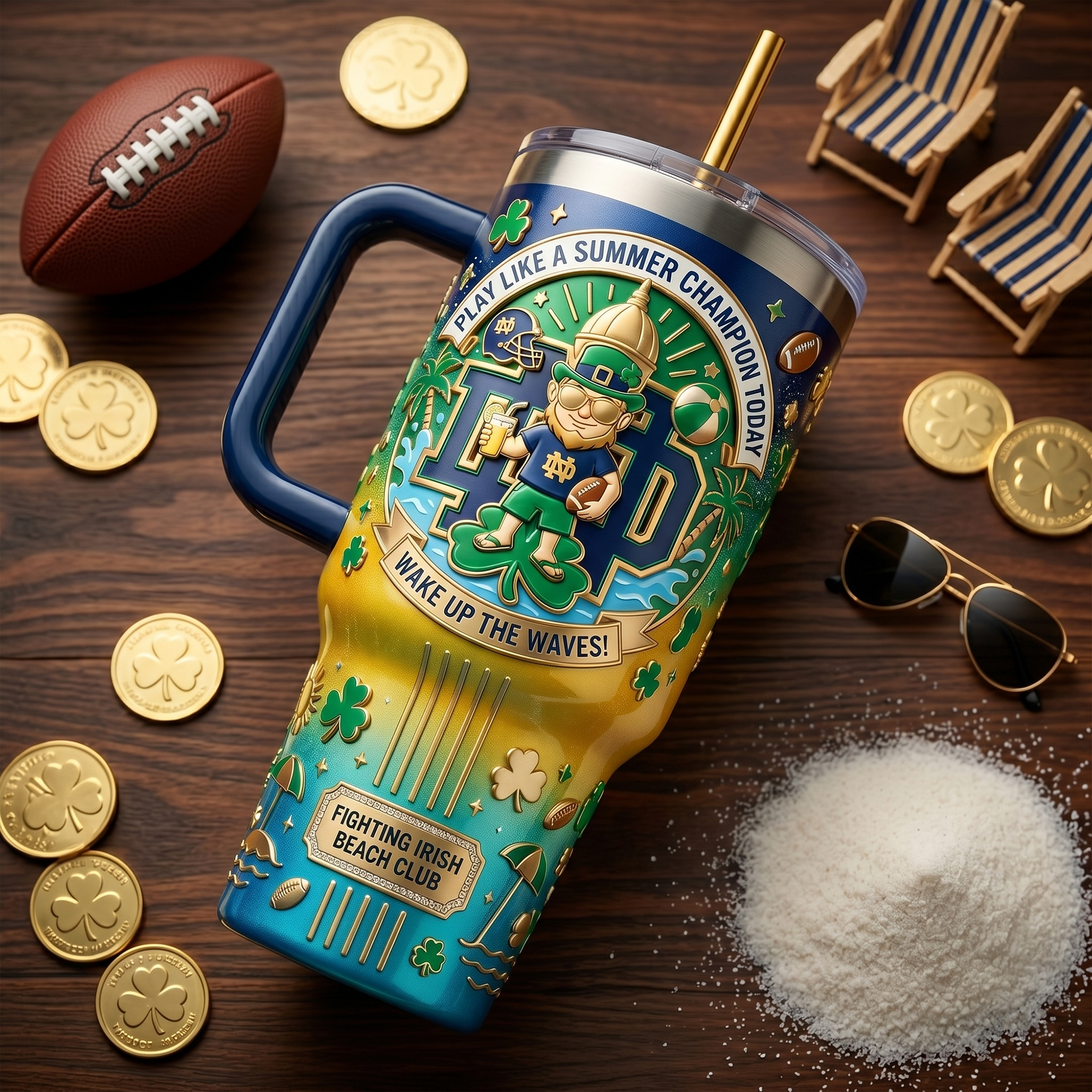NDFI 40oz Tumbler With Handle LNTH