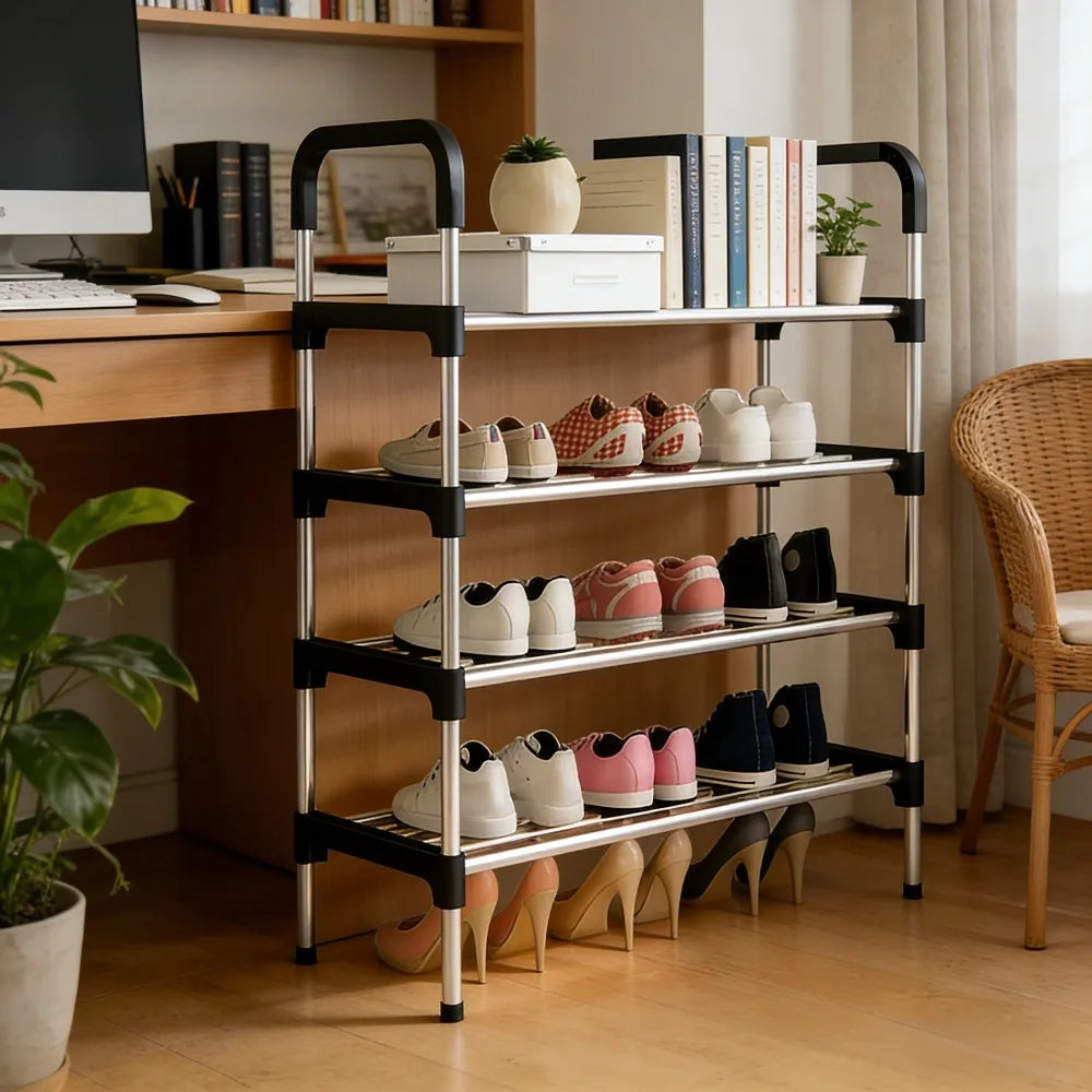 Multi-Layer Shoe Cabinet, Space-Saving Shoe Rack Organizer