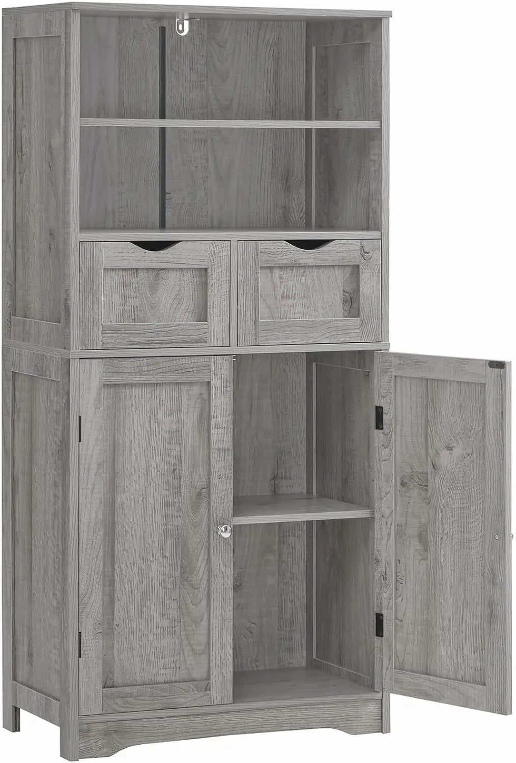 Tall Storage Cabinet with 2 Drawers, Adjustable